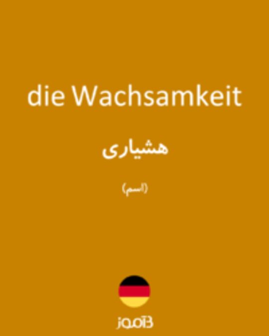  تصویر die Wachsamkeit - دیکشنری انگلیسی بیاموز