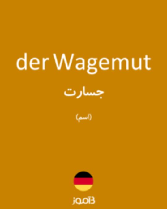  تصویر der Wagemut - دیکشنری انگلیسی بیاموز