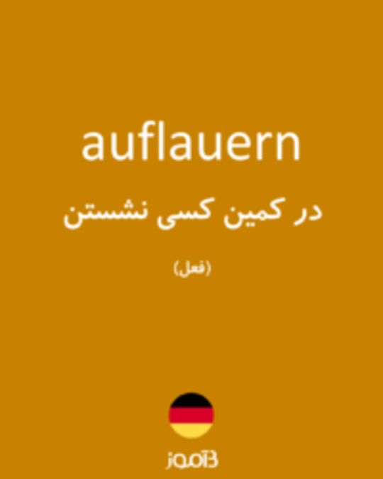  تصویر auflauern - دیکشنری انگلیسی بیاموز