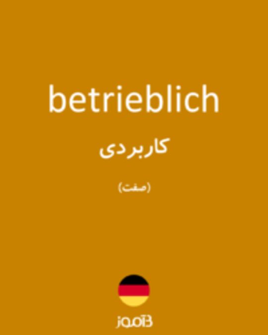  تصویر betrieblich - دیکشنری انگلیسی بیاموز