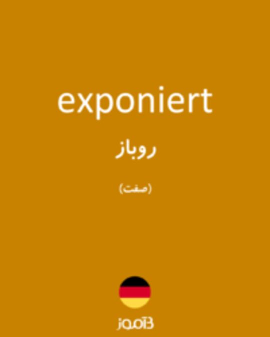  تصویر exponiert - دیکشنری انگلیسی بیاموز