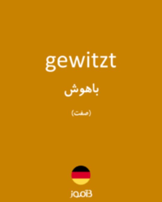  تصویر gewitzt - دیکشنری انگلیسی بیاموز