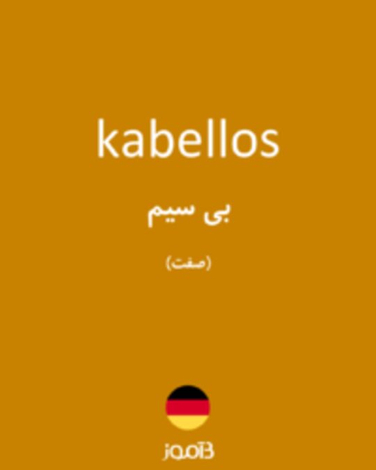  تصویر kabellos - دیکشنری انگلیسی بیاموز