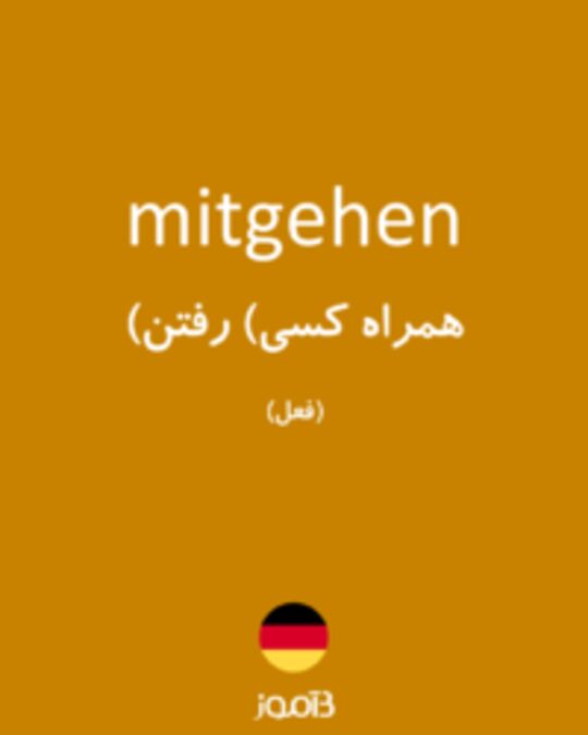  تصویر mitgehen - دیکشنری انگلیسی بیاموز