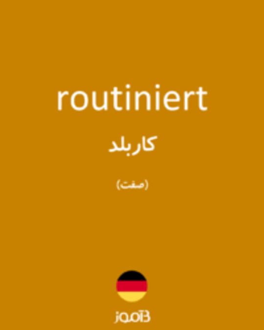  تصویر routiniert - دیکشنری انگلیسی بیاموز