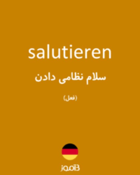  تصویر salutieren - دیکشنری انگلیسی بیاموز