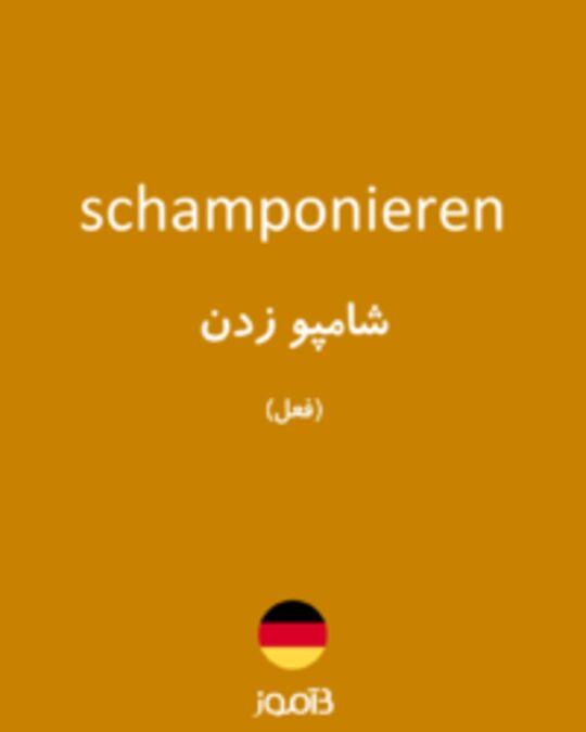  تصویر schamponieren - دیکشنری انگلیسی بیاموز