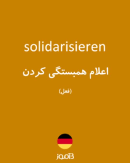  تصویر solidarisieren - دیکشنری انگلیسی بیاموز