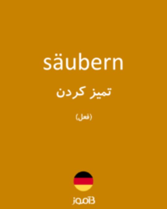  تصویر säubern - دیکشنری انگلیسی بیاموز