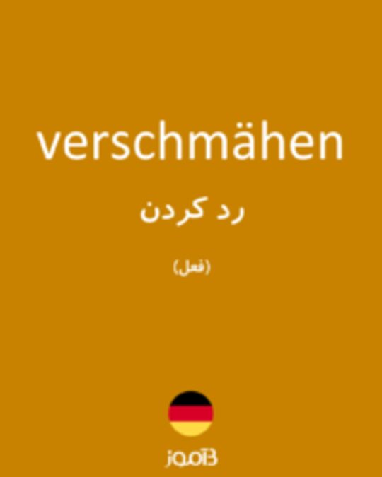  تصویر verschmähen - دیکشنری انگلیسی بیاموز