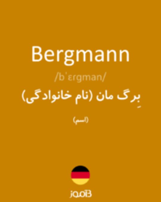  تصویر Bergmann - دیکشنری انگلیسی بیاموز