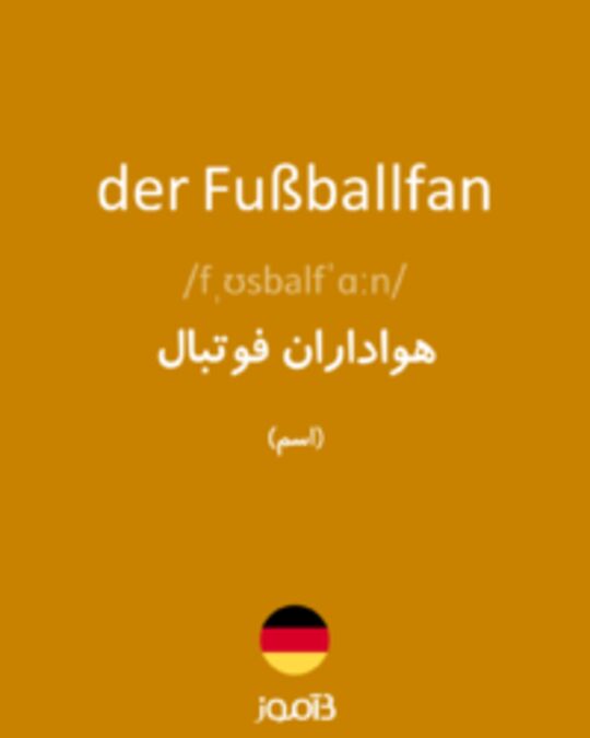  تصویر der Fußballfan - دیکشنری انگلیسی بیاموز