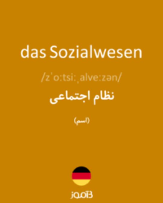  تصویر das Sozialwesen - دیکشنری انگلیسی بیاموز