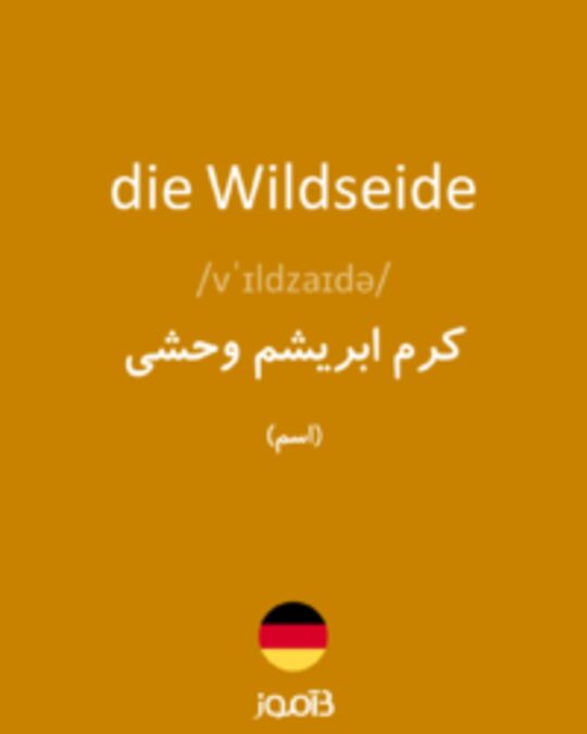  تصویر die Wildseide - دیکشنری انگلیسی بیاموز