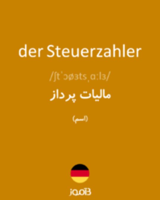  تصویر der Steuerzahler - دیکشنری انگلیسی بیاموز