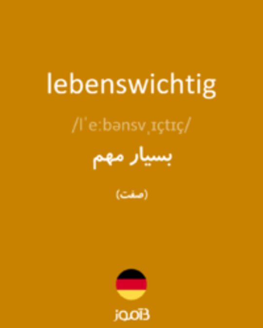  تصویر lebenswichtig - دیکشنری انگلیسی بیاموز