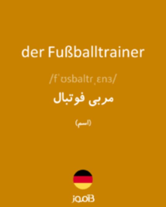  تصویر der Fußballtrainer - دیکشنری انگلیسی بیاموز