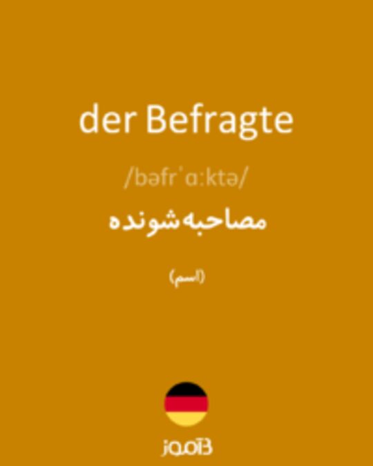  تصویر der Befragte - دیکشنری انگلیسی بیاموز