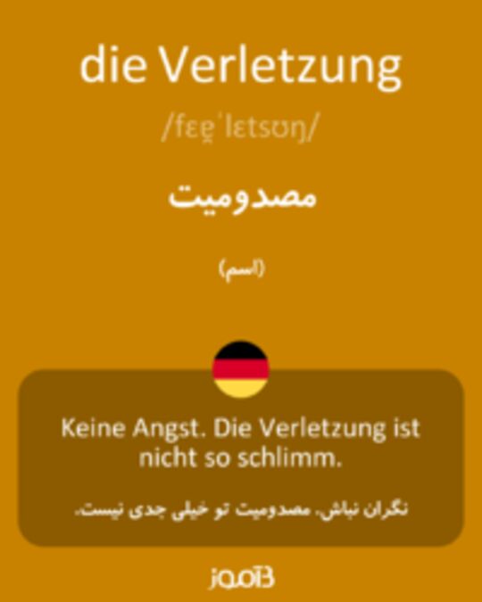  تصویر die Verletzung - دیکشنری انگلیسی بیاموز