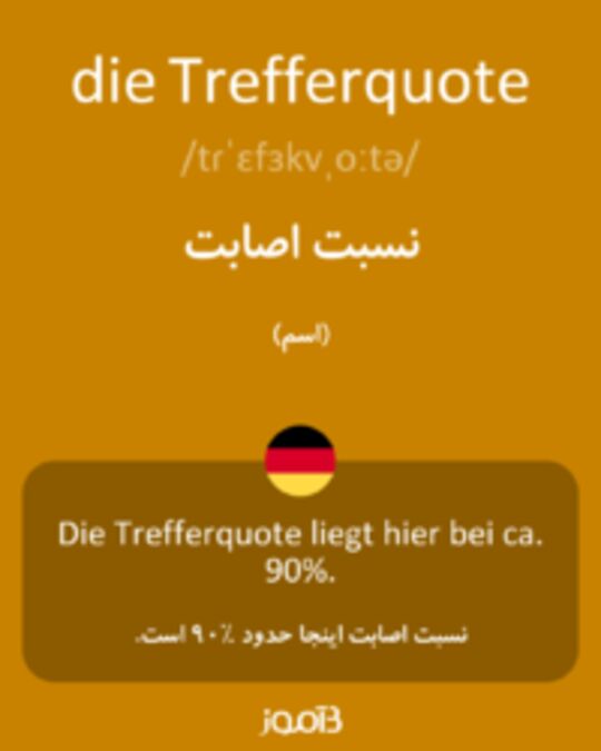  تصویر die Trefferquote - دیکشنری انگلیسی بیاموز