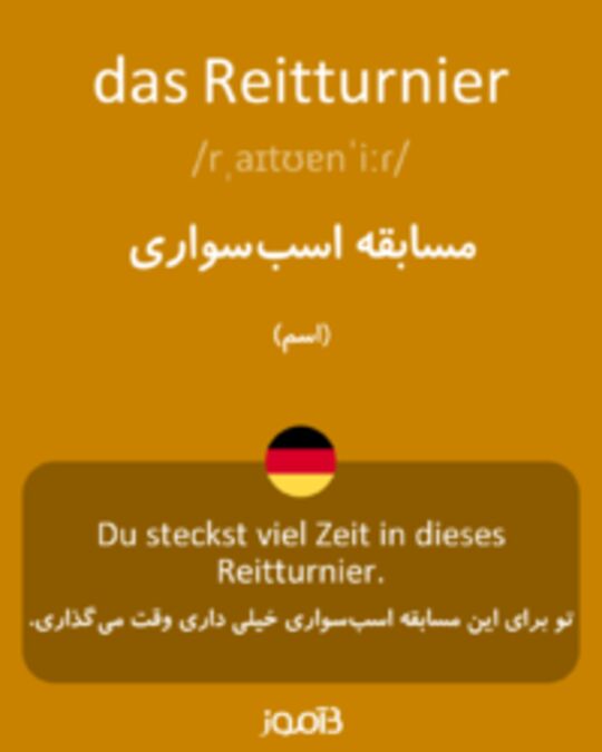  تصویر das Reitturnier - دیکشنری انگلیسی بیاموز