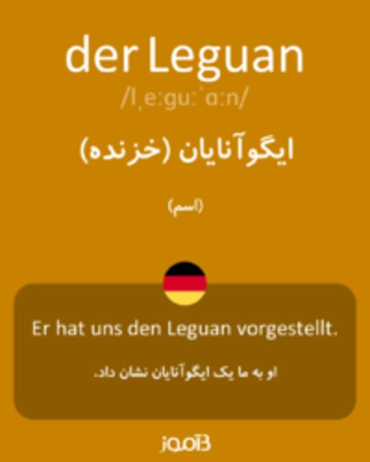  تصویر der Leguan - دیکشنری انگلیسی بیاموز