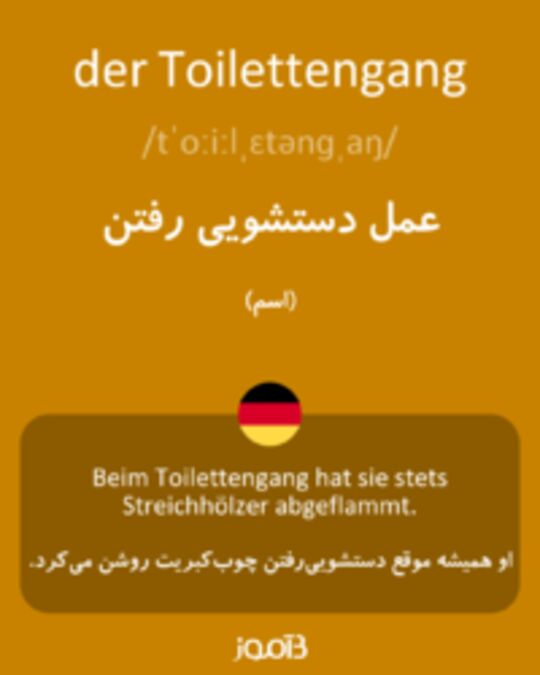  تصویر der Toilettengang - دیکشنری انگلیسی بیاموز