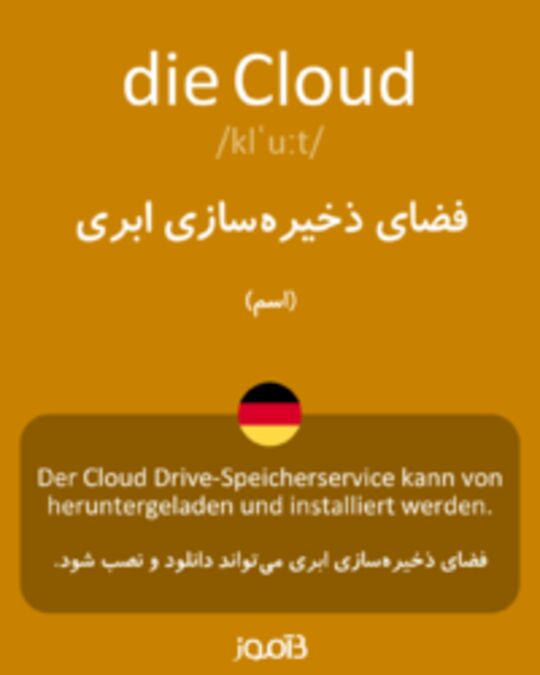  تصویر die Cloud - دیکشنری انگلیسی بیاموز