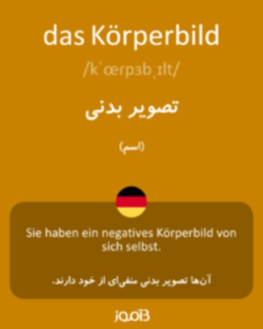  تصویر das Körperbild - دیکشنری انگلیسی بیاموز