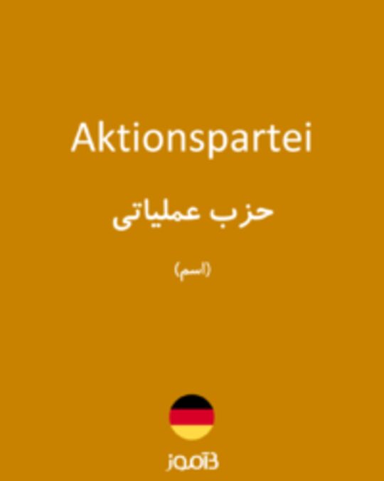  تصویر Aktionspartei - دیکشنری انگلیسی بیاموز