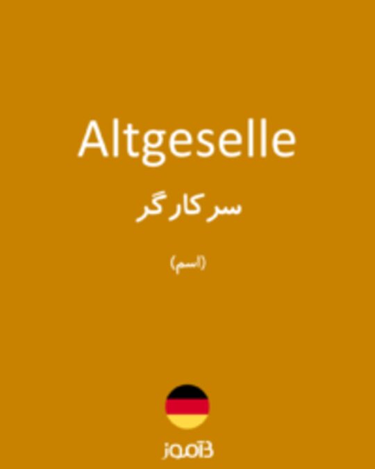  تصویر Altgeselle - دیکشنری انگلیسی بیاموز