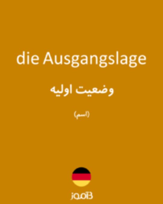  تصویر die Ausgangslage - دیکشنری انگلیسی بیاموز