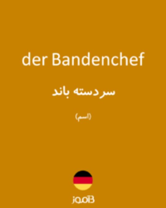  تصویر der Bandenchef - دیکشنری انگلیسی بیاموز