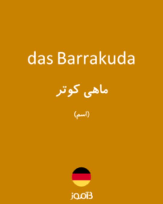  تصویر das Barrakuda - دیکشنری انگلیسی بیاموز