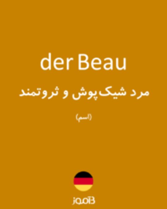  تصویر der Beau - دیکشنری انگلیسی بیاموز