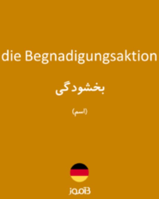  تصویر die Begnadigungsaktion - دیکشنری انگلیسی بیاموز