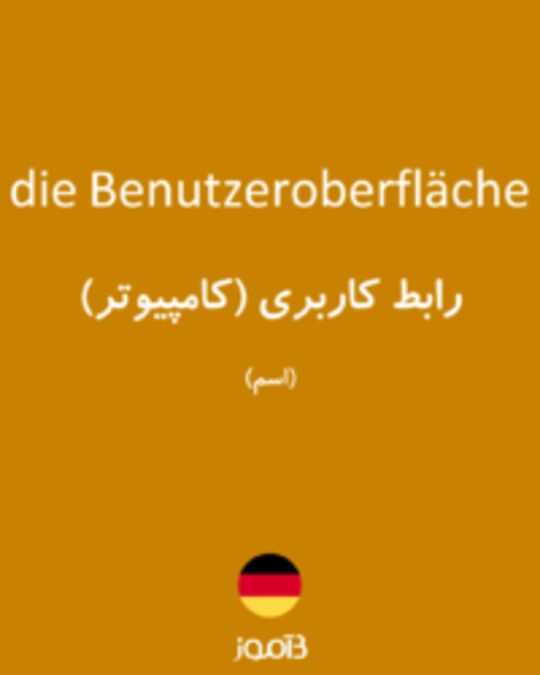  تصویر die Benutzeroberfläche - دیکشنری انگلیسی بیاموز