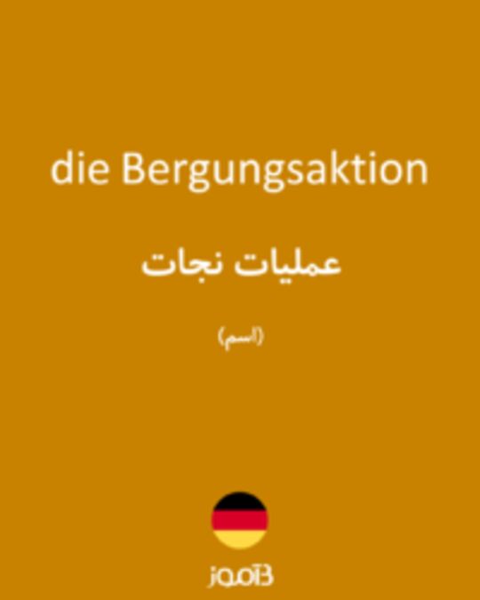  تصویر die Bergungsaktion - دیکشنری انگلیسی بیاموز