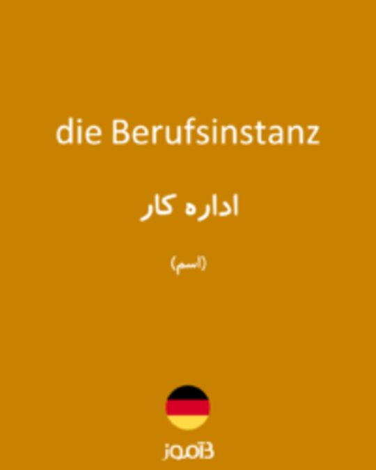  تصویر die Berufsinstanz - دیکشنری انگلیسی بیاموز