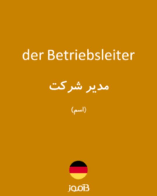  تصویر der Betriebsleiter - دیکشنری انگلیسی بیاموز