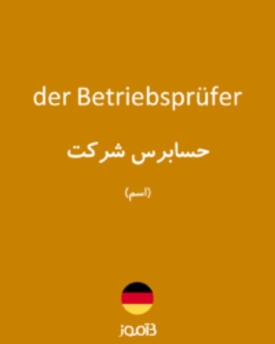  تصویر der Betriebsprüfer - دیکشنری انگلیسی بیاموز