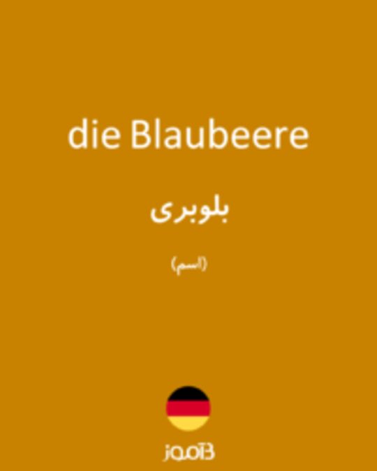  تصویر die Blaubeere - دیکشنری انگلیسی بیاموز