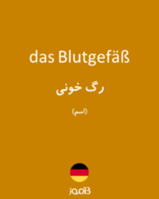  تصویر das Blutgefäß - دیکشنری انگلیسی بیاموز