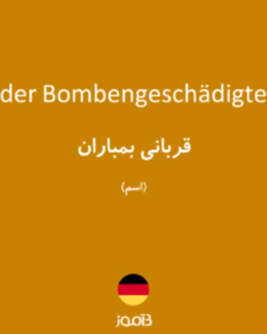  تصویر der Bombengeschädigte - دیکشنری انگلیسی بیاموز