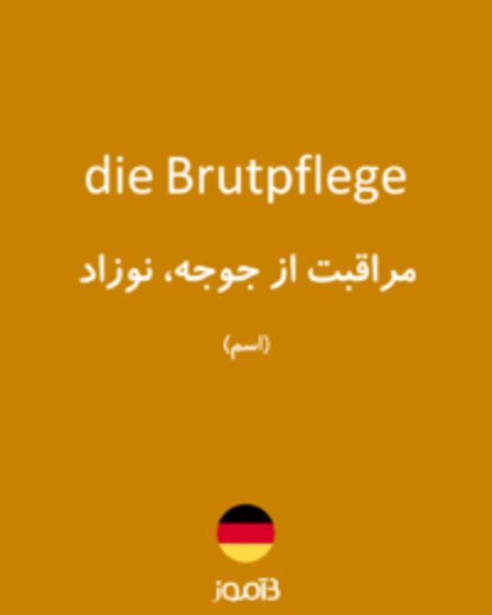  تصویر die Brutpflege - دیکشنری انگلیسی بیاموز