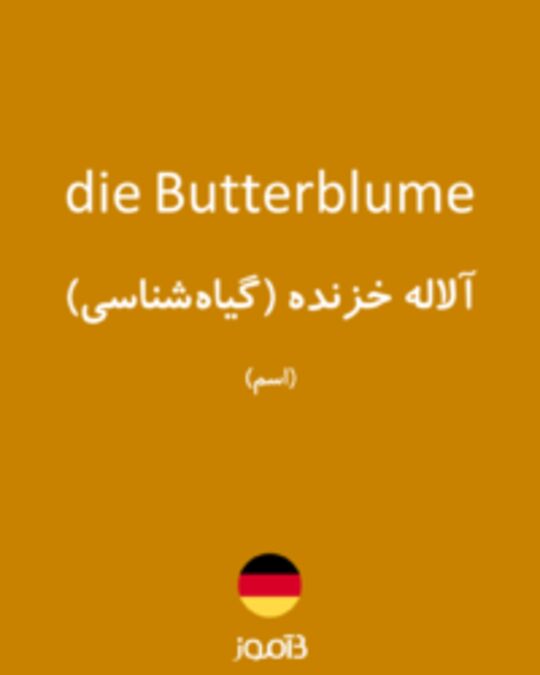  تصویر die Butterblume - دیکشنری انگلیسی بیاموز