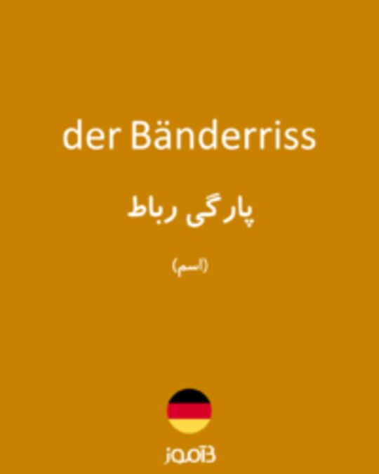  تصویر der Bänderriss - دیکشنری انگلیسی بیاموز