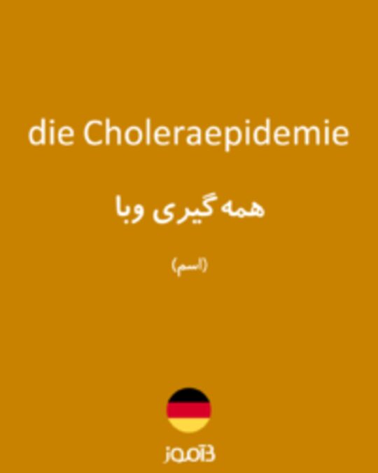  تصویر die Choleraepidemie - دیکشنری انگلیسی بیاموز