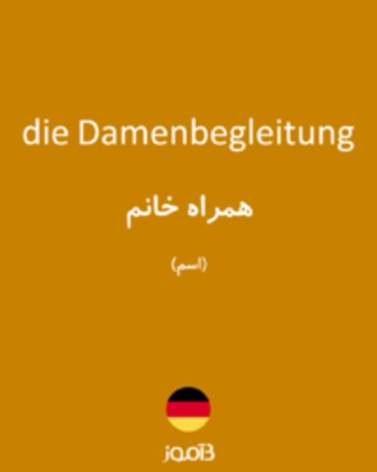  تصویر die Damenbegleitung - دیکشنری انگلیسی بیاموز