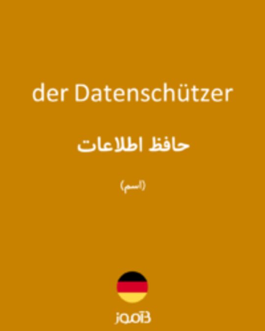  تصویر der Datenschützer - دیکشنری انگلیسی بیاموز